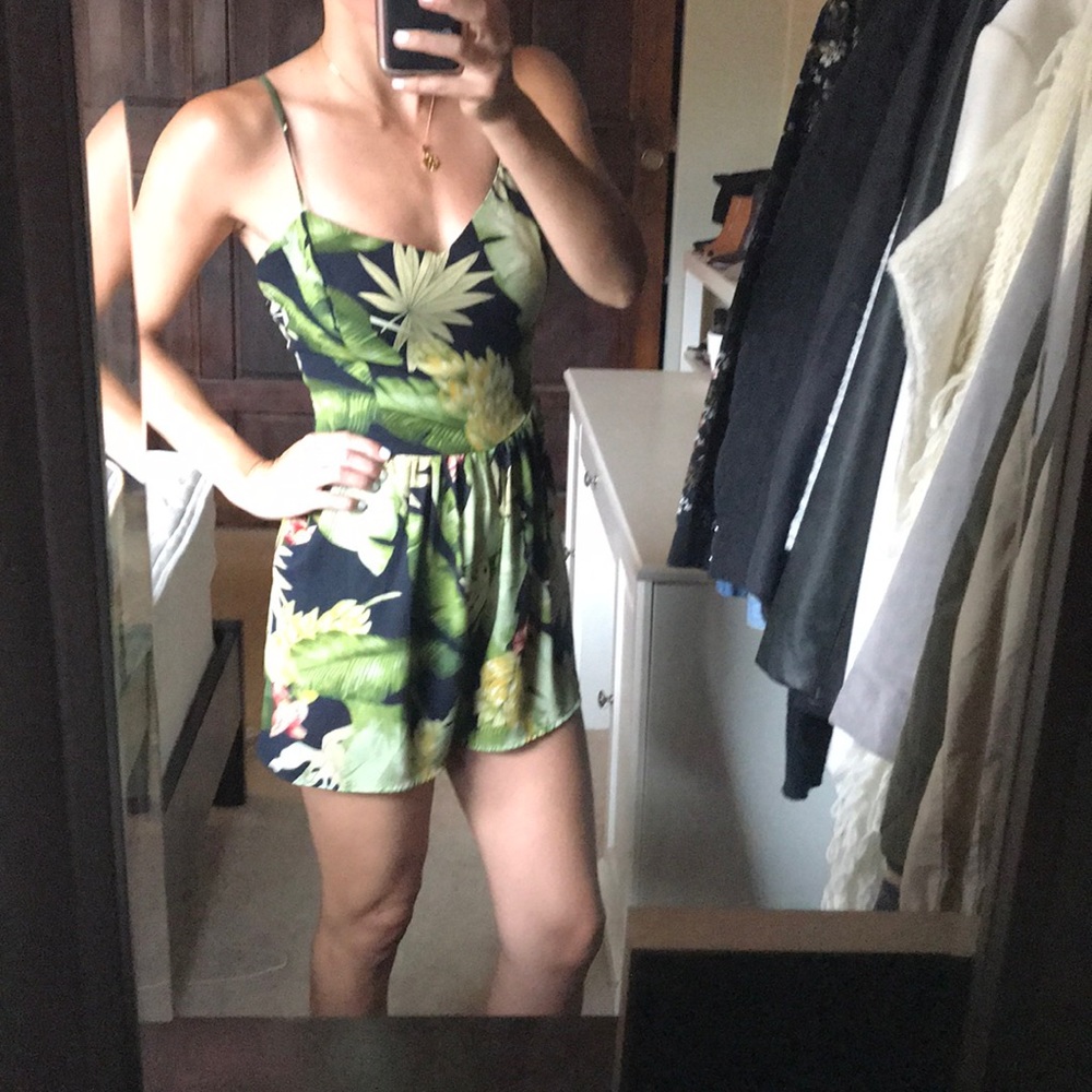 Tropical Print Romper